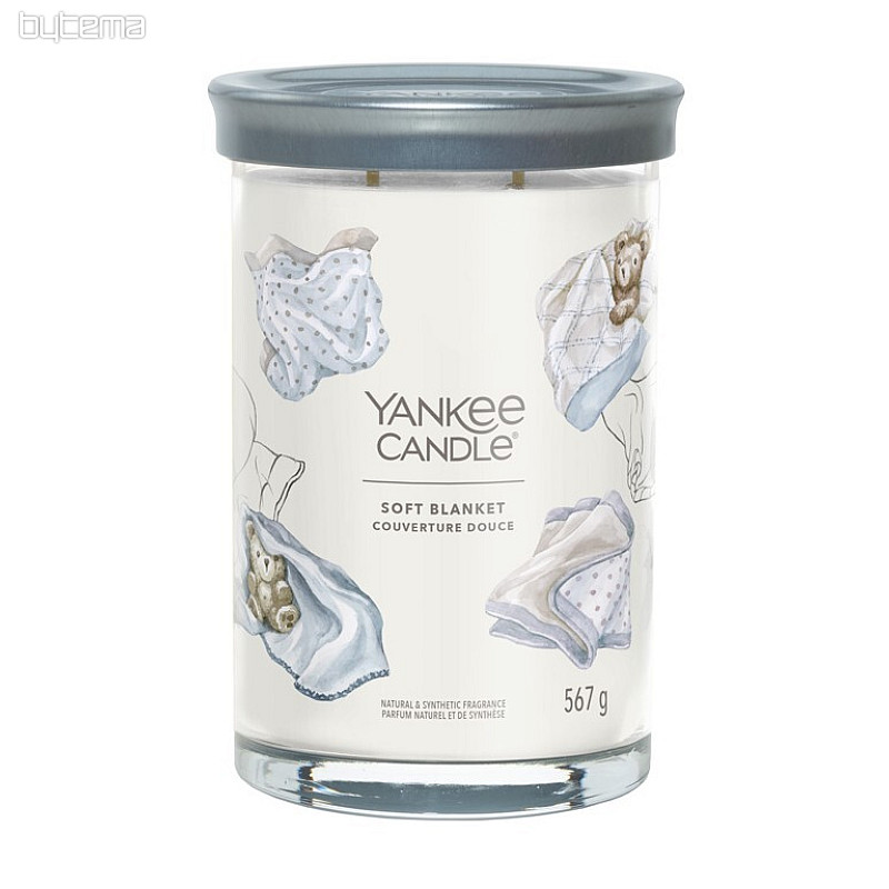 sviečka YANKEE CANDLE vôňa SOFT BLANKET TUMBER VEĽKÝ 2 KNOTY