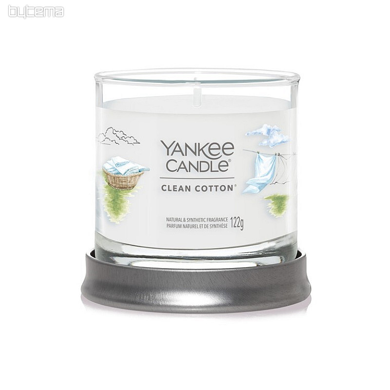 sviečka YANKEE CANDLE vôňa CLEAN COTTON TUMBER MALÝ