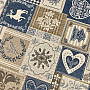 Prestieranie PATCHWORK SRDCE modré